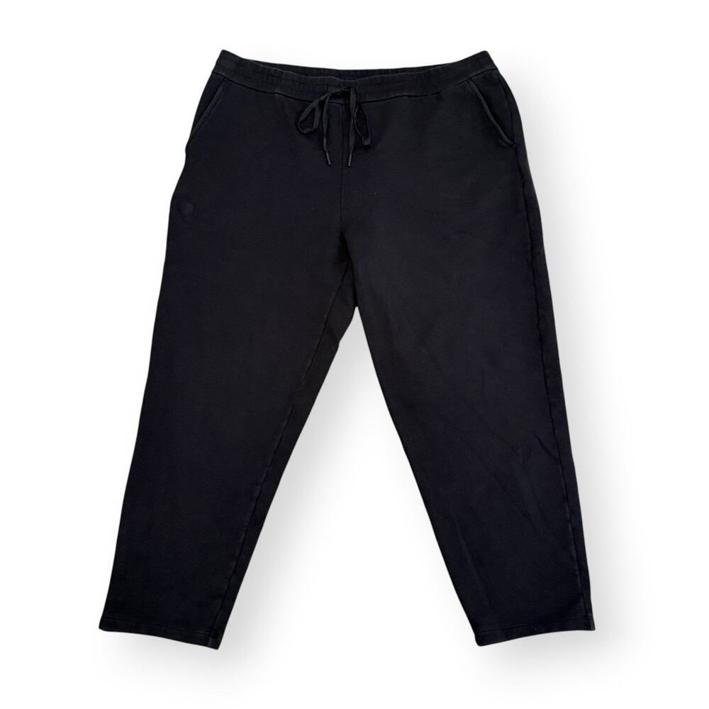 Eileen Fisher Drawstring Tapered Ankle Pants Size L Organic Cotton Pockets